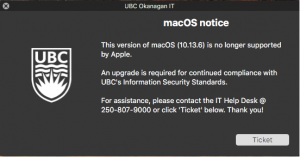 UBCO IT Managed macOS Upgrades